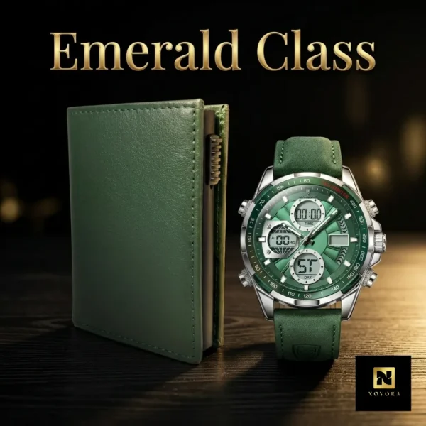Emerald Class Premium Watch & Wallet Combo