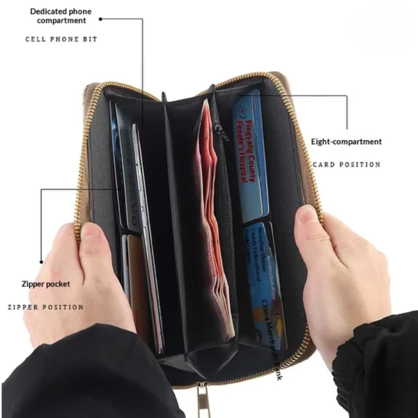Elegant Stone Pattern Wallet Off White