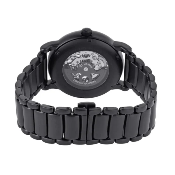 Modern Automatic Skeleton Dial Watch BLACK