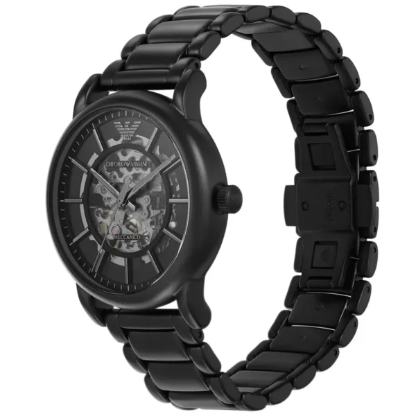 Modern Automatic Skeleton Dial Watch BLACK