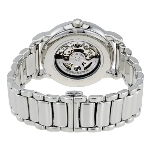 Modern Automatic Skeleton Dial Watch SILVER IN WHITE
