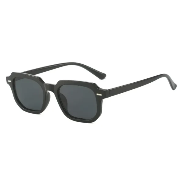 Polygonal Black UV400 Sunglasses