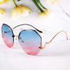 Imported Luxury Women Oversized UV400 Sunglasses Blue