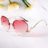 Imported Luxury Women Oversized UV400 Sunglasses Pink