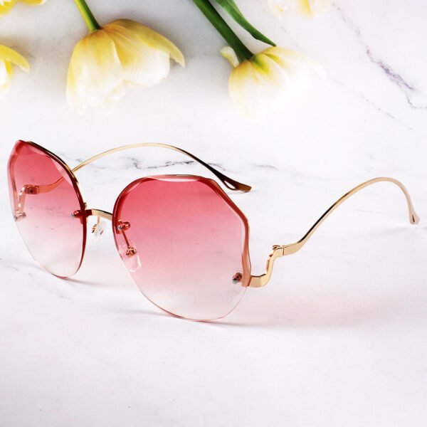 Imported Luxury Women Oversized UV400 Sunglasses Pink
