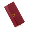 Korean Style Slim PU Leather Long Wallet Red