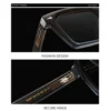 NOVORA Luxury Polarized Square Sunglasses for Men & Women | Full-Rim UV-400 Protective Fashion Eyewear with Premium Modern Design BLACK