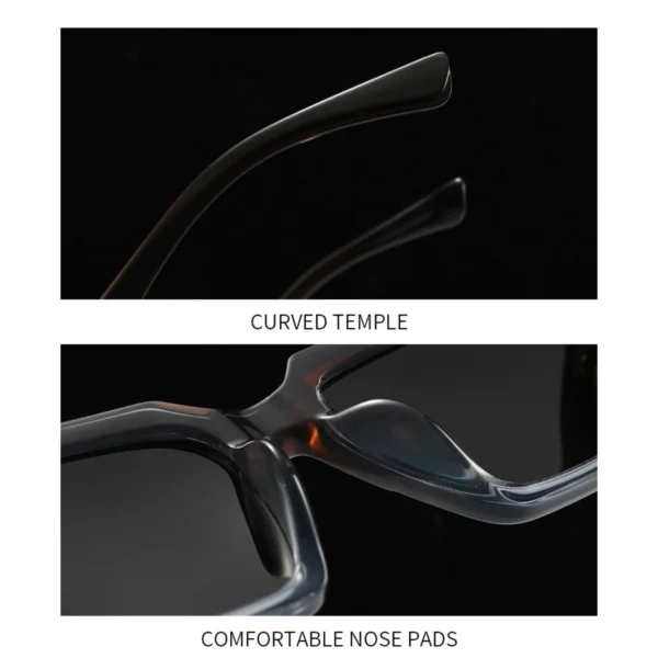 NOVORA Luxury Polarized Square Sunglasses for Men & Women | Full-Rim UV-400 Protective Fashion Eyewear with Premium Modern Design BLACK