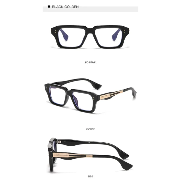 NOVORA Luxury Rectangular Sunglasses for Men & Women | UV400 Leopard Print PC Frame with Modern Square Design & Premium Fashion Eyewear BLACK