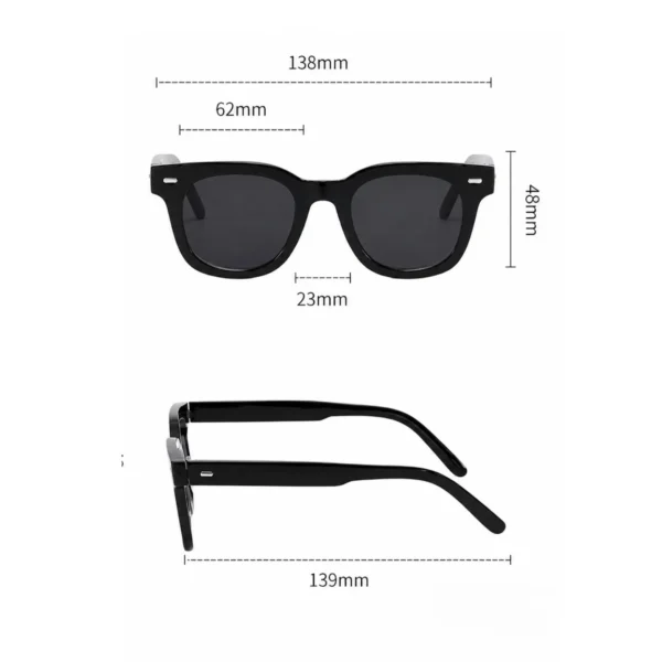 NOVORA Luxury Vintage Square Sunglasses for Men  | Premium Green & Black Frame with Bold Retro Design for Timeless Fashion BLACK