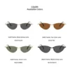 NOVORA Luxury Cat-Eye Sunglasses for Women | UV400 Y2K Fashion Eyewear with Minimalist High-End Design, Elegant Retro Style for Everyday Wear BLACK