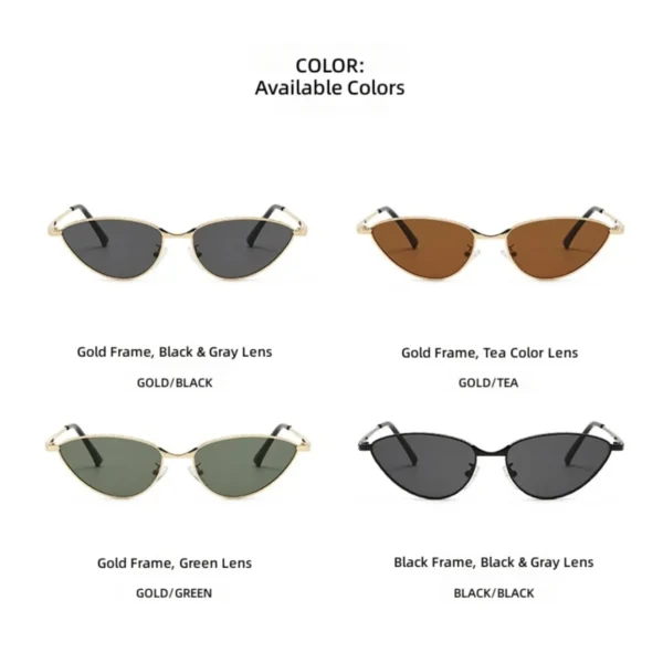 NOVORA Luxury Cat-Eye Sunglasses for Women | UV400 Y2K Fashion Eyewear with Minimalist High-End Design, Elegant Retro Style for Everyday Wear BLACK