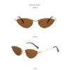 NOVORA Luxury Cat-Eye Sunglasses for Women | UV400 Y2K Fashion Eyewear with Minimalist High-End Design, Elegant Retro Style for Everyday Wear BROWN