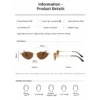 NOVORA Luxury Cat-Eye Sunglasses for Women | UV400 Y2K Fashion Eyewear with Minimalist High-End Design, Elegant Retro Style for Everyday Wear BROWN