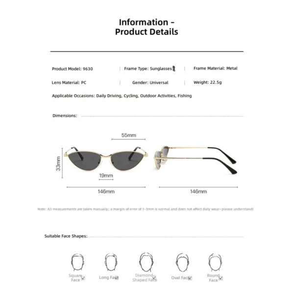 NOVORA Luxury Cat-Eye Sunglasses for Women | UV400 Y2K Fashion Eyewear with Minimalist High-End Design, Elegant Retro Style for Everyday Wear GREEN
