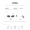 NOVORA Luxury Cat-Eye Sunglasses for Women | UV400 Y2K Fashion Eyewear with Minimalist High-End Design, Elegant Retro Style for Everyday Wear GRAY