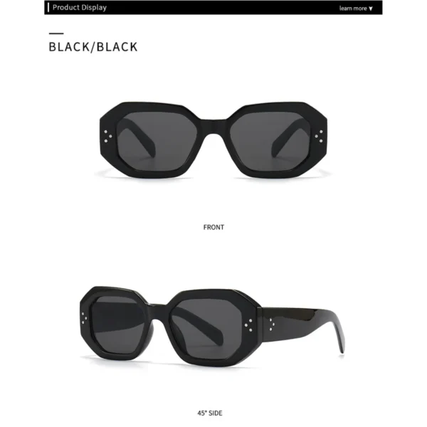 NOVORA Luxury Hexagon Sunglasses for Men & Women | UV400 Premium Fashion Eyewear with Stylish PC Frame for Outdoor & Everyday Wear