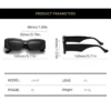 NOVORA Luxury Leopard Print Square Sunglasses for Men & Women | UV400 PC Frame with Clear Red & Blue Accents, Premium Fashion Eyewear BLACK