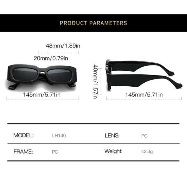 NOVORA Luxury Leopard Print Square Sunglasses for Men & Women | UV400 PC Frame with Clear Red & Blue Accents, Premium Fashion Eyewear BLACK