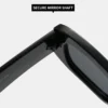 NOVORA Luxury Leopard Print Square Sunglasses for Men & Women | UV400 PC Frame with Clear Red & Blue Accents, Premium Fashion Eyewear BLACK