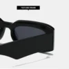NOVORA Luxury Leopard Print Square Sunglasses for Men & Women | UV400 PC Frame with Clear Red & Blue Accents, Premium Fashion Eyewear BLACK