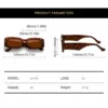 NOVORA Luxury Leopard Print Square Sunglasses for Men & Women | UV400 PC Frame with Clear Red & Blue Accents, Premium Fashion Eyewear Tiger