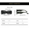 NOVORA Luxury Leopard Print Square Sunglasses for Men & Women | UV400 PC Frame with Clear Red & Blue Accents, Premium Fashion Eyewear Tiger Green