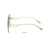 NOVORA Luxury Frameless Square Sunglasses for Men & Women | UV400 Protection, Premium Metal Frame & Modern Fashion Eyewear Golden & Champagne