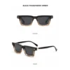 NOVORA Luxury Square Sunglasses for Men & Women | Vintage Y2K Polarized Eyewear with UV Protection, Premium Fashion Designer Style Black Tiger