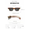 NOVORA Luxury Square Sunglasses for Men & Women | Vintage Y2K Polarized Eyewear with UV Protection, Premium Fashion Designer Style Red & White