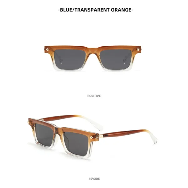 NOVORA Luxury Square Sunglasses for Men & Women | Vintage Y2K Polarized Eyewear with UV Protection, Premium Fashion Designer Style Red & White