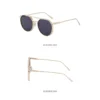 NOVORA Metal Double Bridge Sunglasses Champagne Gold Frame PC Lens UV400 Protection for Men & Women | Stylish Eyewear for Driving, Outdoor & Travel. GOLDEN