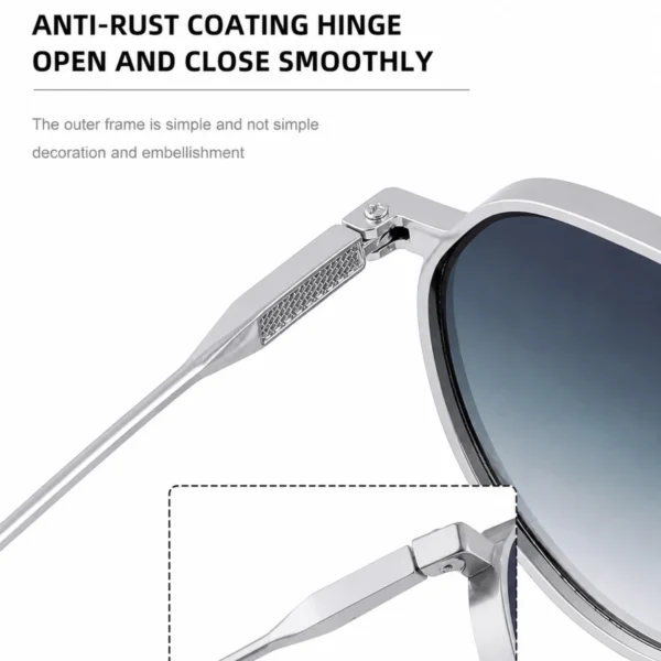 NOVORA Metal Double Bridge Sunglasses Champagne Gold Frame PC Lens UV400 Protection for Men & Women | Stylish Eyewear for Driving, Outdoor & Travel. GREEN