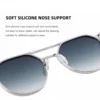 NOVORA Metal Double Bridge Sunglasses Champagne Gold Frame PC Lens UV400 Protection for Men & Women | Stylish Eyewear for Driving, Outdoor & Travel. GREEN