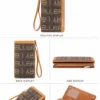 NOVORA Baellerry Business Men's Vintage Letter texture PU Leather Wallet - Large Capacity Multi-Function Zipper Clutch Bag, Mobile Phone Pouch, Long Cash Holder & Stylish Travel Handbag for Men
