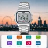 SKMEI 1123 Men’s Luxury Digital Watch | SILVER-Plated Fashion Wristwatch, Stylish Retro Design for Men
