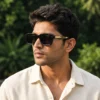 NOVORA Luxury Rectangular Sunglasses for Men & Women | UV400 Leopard Print PC Frame with Modern Square Design & Premium Fashion Eyewear BLACK