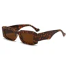 NOVORA Luxury Leopard Print Square Sunglasses for Men & Women | UV400 PC Frame with Clear Red & Blue Accents, Premium Fashion Eyewear Tiger