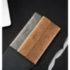 Novora Men's Business Long Wallet | Minimalist PU Leather Wallet with Multiple Card Slots, Premium Stitching & Cash Organizer Brown