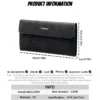 Novora Men's Business Long Wallet | Minimalist PU Leather Wallet with Multiple Card Slots, Premium Stitching & Cash Organizer BLACK