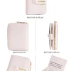Novora Women's Slim PU Leather Wallet 2026 | Bifold Short Wallet with Zipper Coin Pocket, Card Holder & ID Window pink
