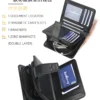 NOVORA Baellerry Short Leather Wallet for Men - Stylish Black Coin Purse, Multi-Card Holder Pocket & Compact Male Wallet with Zipper Coin Pouch