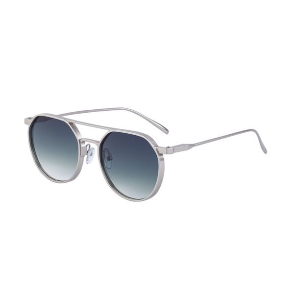 NOVORA Metal Double Bridge Sunglasses Champagne Gold Frame PC Lens UV400 Protection for Men & Women | Stylish Eyewear for Driving, Outdoor & Travel. GREEN