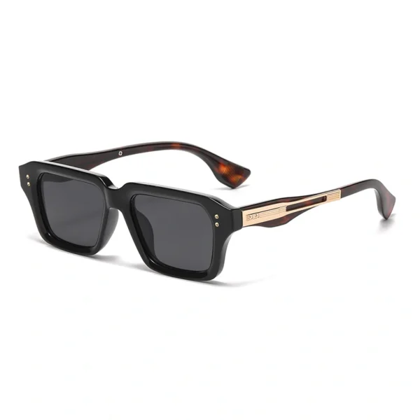 NOVORA Luxury Rectangular Sunglasses for Men & Women | UV400 Leopard Print PC Frame with Modern Square Design & Premium Fashion Eyewear TIGER PRINT