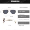 NOVORA Luxury UV400 Sunglasses for Men & Women | Premium Metal Frame Fashion Eyewear with Elegant Personality Design Golden Gray