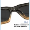 NOVORA Luxury Square Sunglasses for Men & Women | Vintage Y2K Polarized Eyewear with UV Protection, Premium Fashion Designer Style Black Tiger