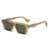 NOVORA Luxury Rectangular Sunglasses for Men & Women | UV400 Leopard Print PC Frame with Modern Square Design & Premium Fashion Eyewear GREEN