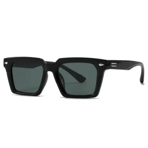 NOVORA Luxury Polarized Square Sunglasses for Men & Women | Full-Rim UV-400 Protective Fashion Eyewear with Premium Modern Design Green