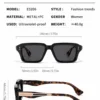 NOVORA Luxury Rectangular Sunglasses for Men & Women | UV400 Leopard Print PC Frame with Modern Square Design & Premium Fashion Eyewear TIGER PRINT