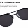 NOVORA Metal Double Bridge Sunglasses Champagne Gold Frame PC Lens UV400 Protection for Men & Women | Stylish Eyewear for Driving, Outdoor & Travel. BLACK